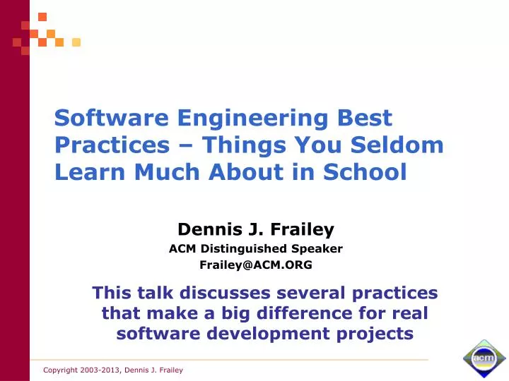 software engineering best practices things you seldom learn much about in school