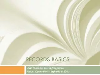 Records basics