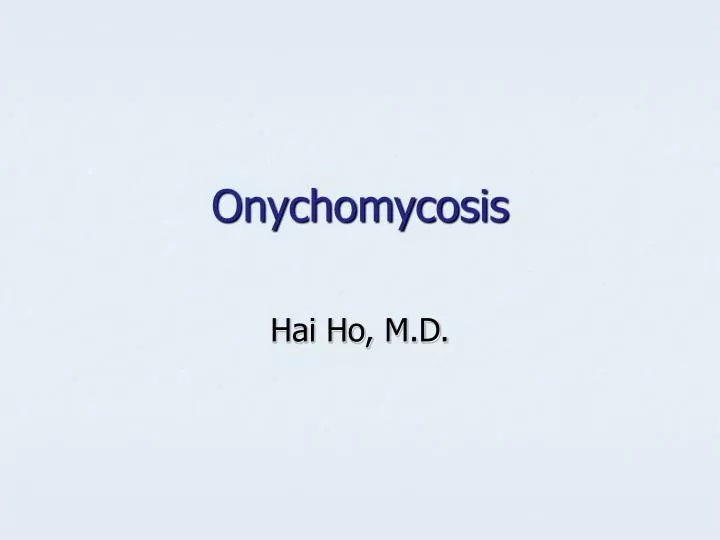 onychomycosis