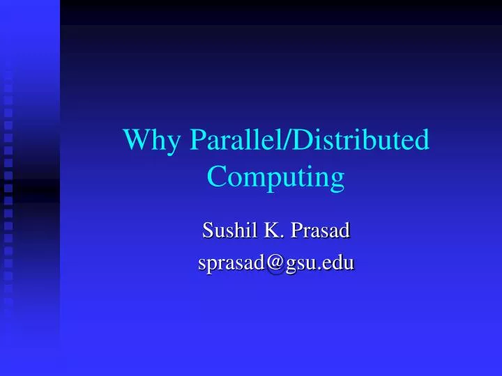 why parallel distributed computing