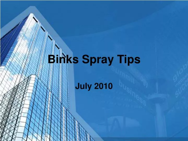 binks spray tips