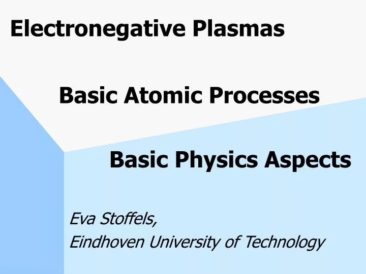 electronegative plasmas
