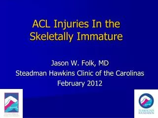 ACL Injuries In the Skeletally Immature