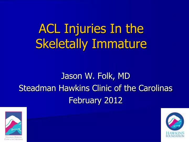 acl injuries in the skeletally immature