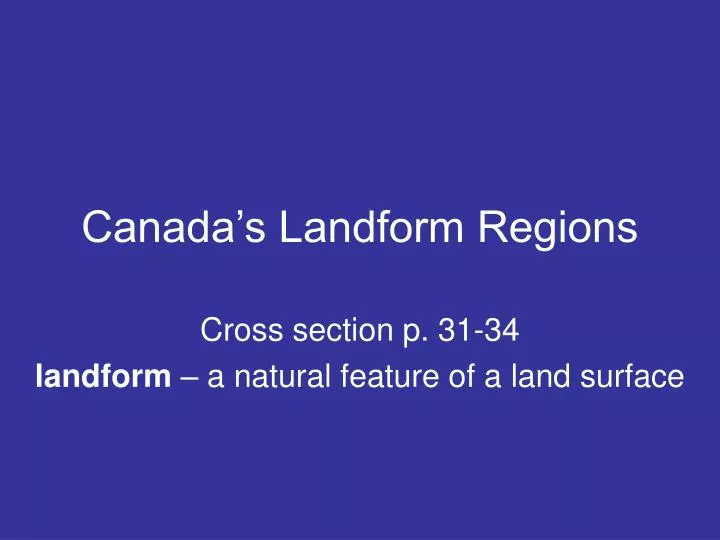 canada s landform regions