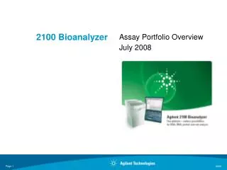 2100 Bioanalyzer