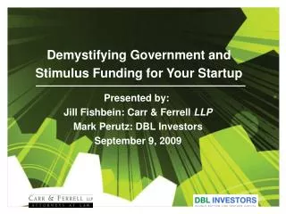 Demystifying Government and Stimulus Funding for Your Startup
