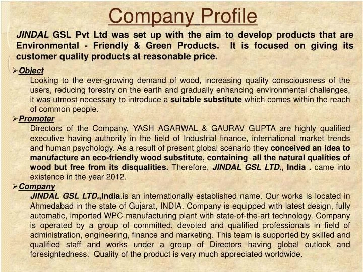 company profile