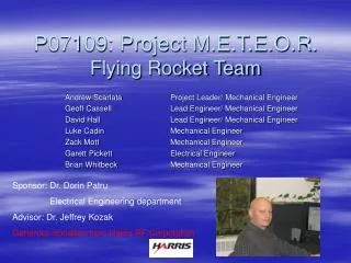 P07109: Project M.E.T.E.O.R. Flying Rocket Team