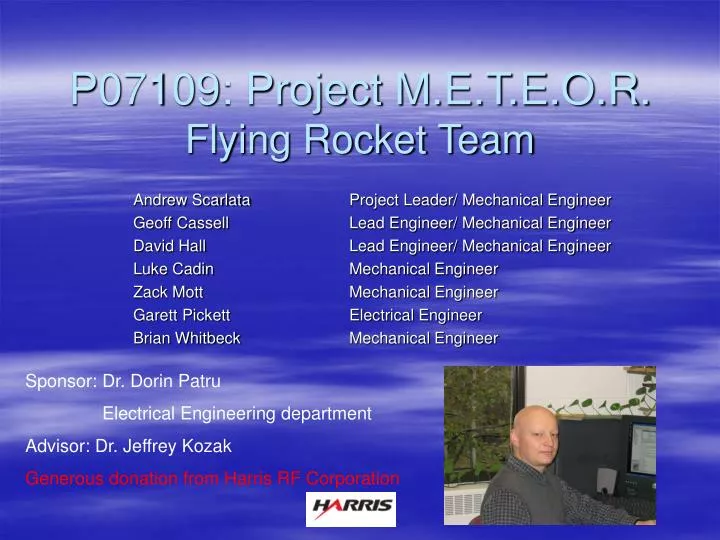 p07109 project m e t e o r flying rocket team