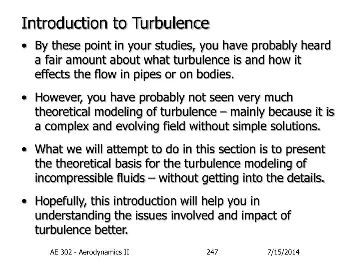 introduction to turbulence