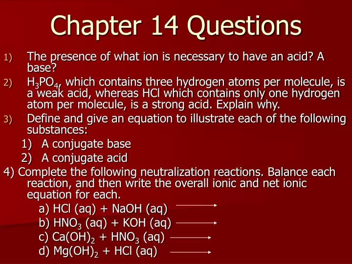 chapter 14 questions