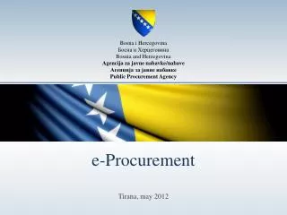 e-Procurement Tirana, may 2012