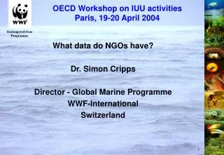 OECD Workshop on IUU activities Paris, 19-20 April 2004