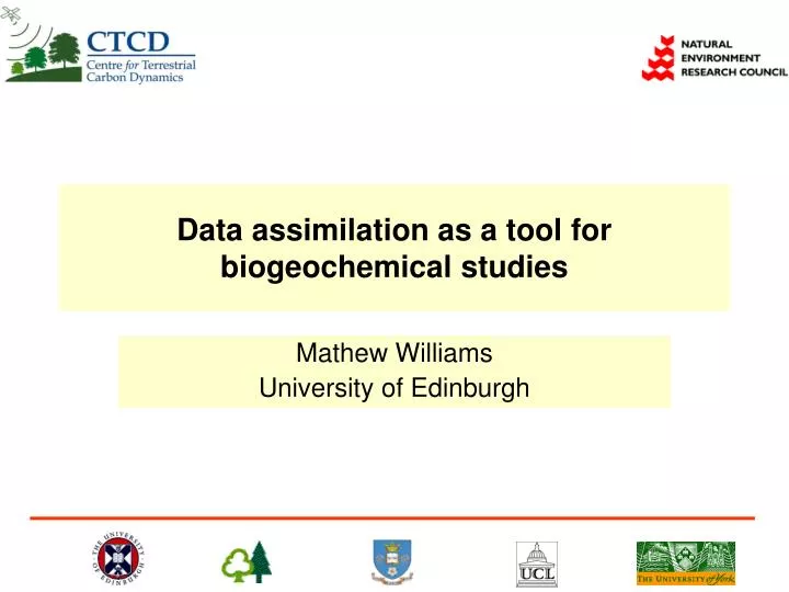 data assimilation as a tool for biogeochemical studies