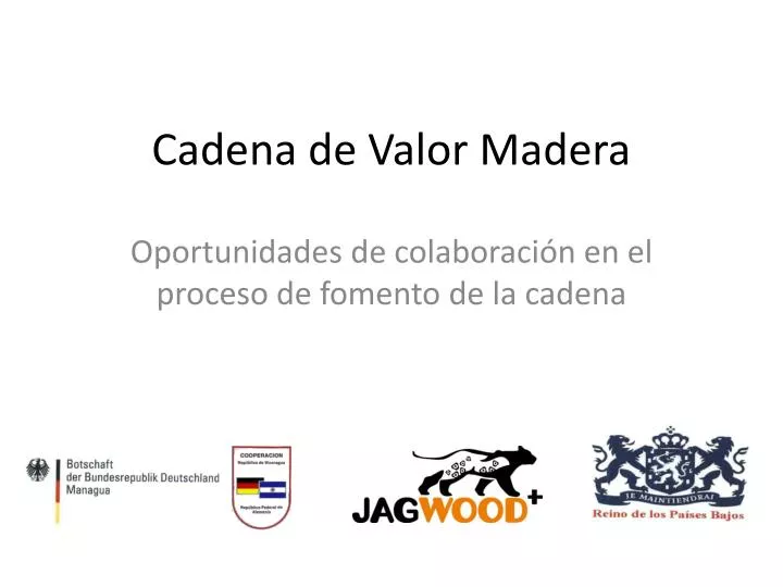 cadena de valor madera