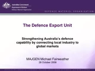 The Defence Export Unit