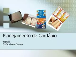 planejamento de card pio