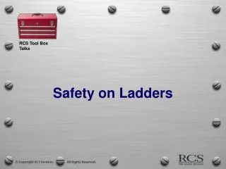 Safety on Ladders