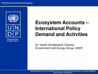 Seventh Meeting of the UN Committee of Experts on Environmental-Economic Accounting (UNCEEA) Rio de Janeiro, 12 June 201