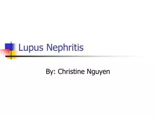 Lupus Nephritis