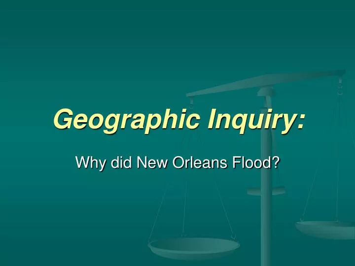 geographic inquiry