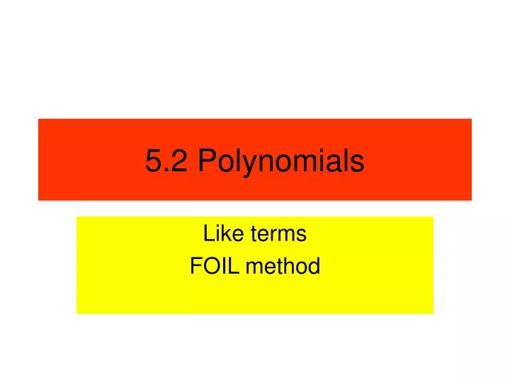 5 2 polynomials