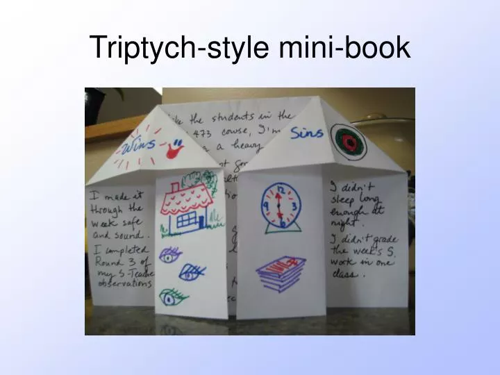 triptych style mini book