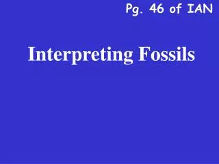 Interpreting Fossils