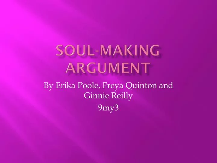 soul making argument