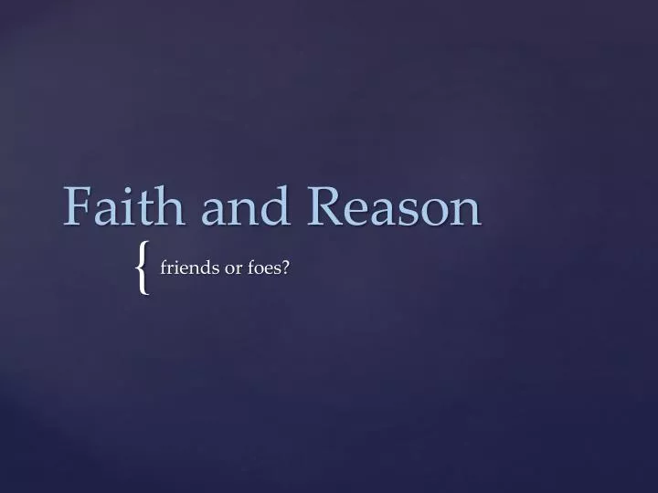 faith and reason