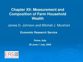 Chapter XII: Measurement and Composition of Farm Household Wealth