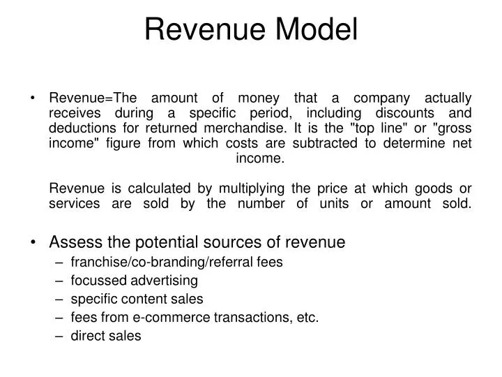 revenue model