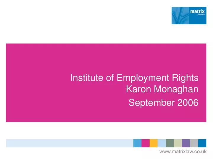 institute of employment rights karon monaghan september 2006