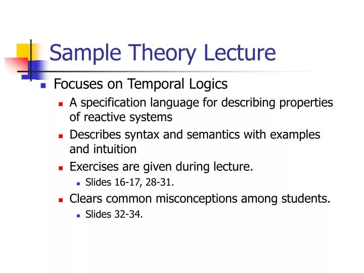 sample theory lecture
