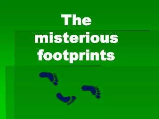 The misterious footprints