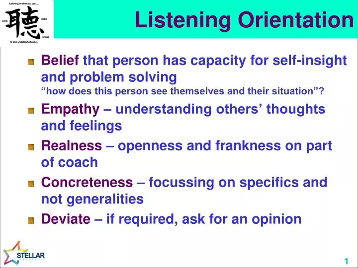 listening orientation