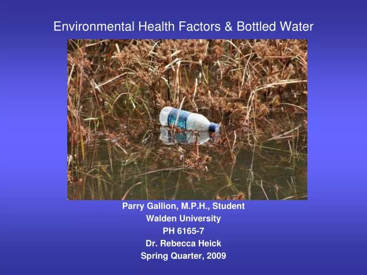 environmental health factors bottled water