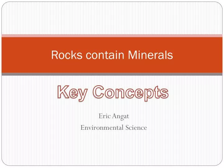 rocks contain minerals