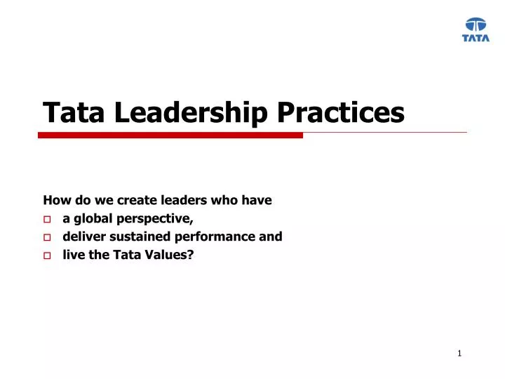 tata leadership practices