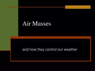 Air Masses