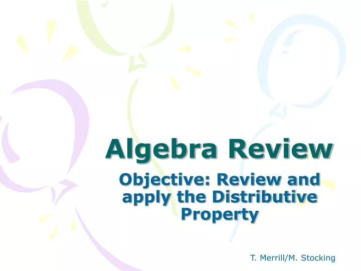 algebra review