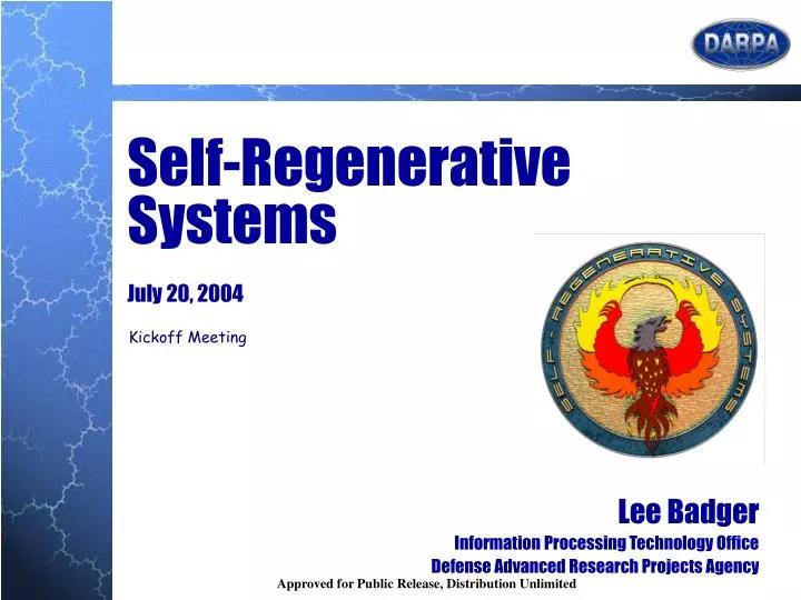 self regenerative systems july 20 2004