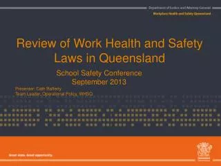 Review of Work Health and Safety Laws in Queensland