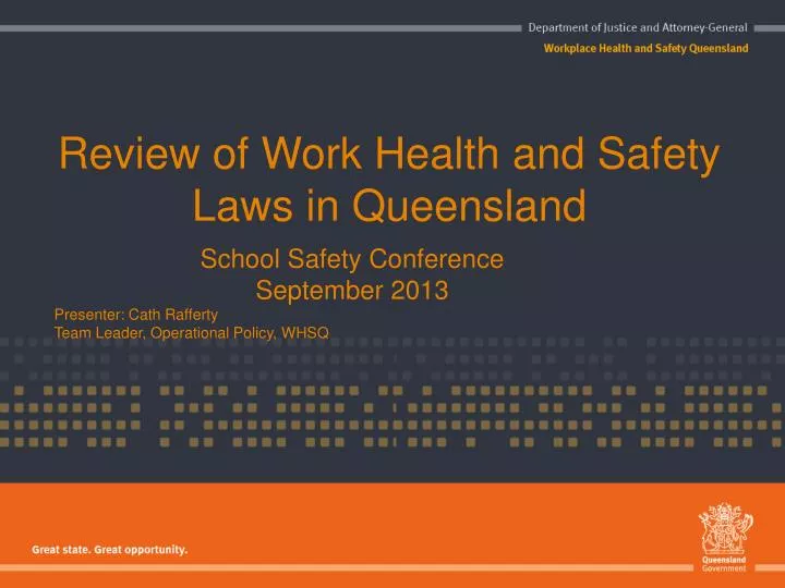 review of work health and safety laws in queensland