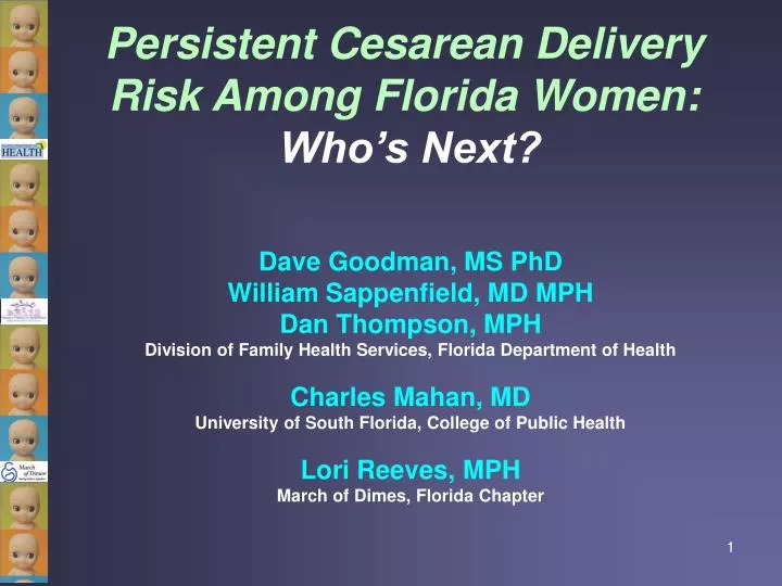 persistent cesarean delivery risk among florida women who s next