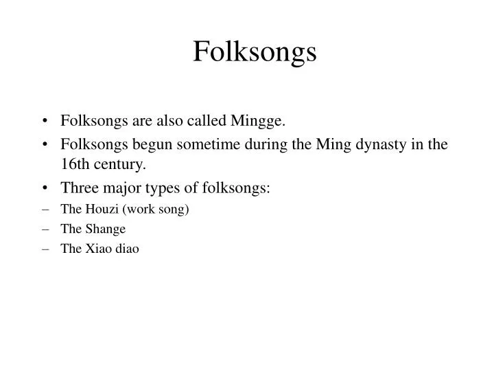 folksongs