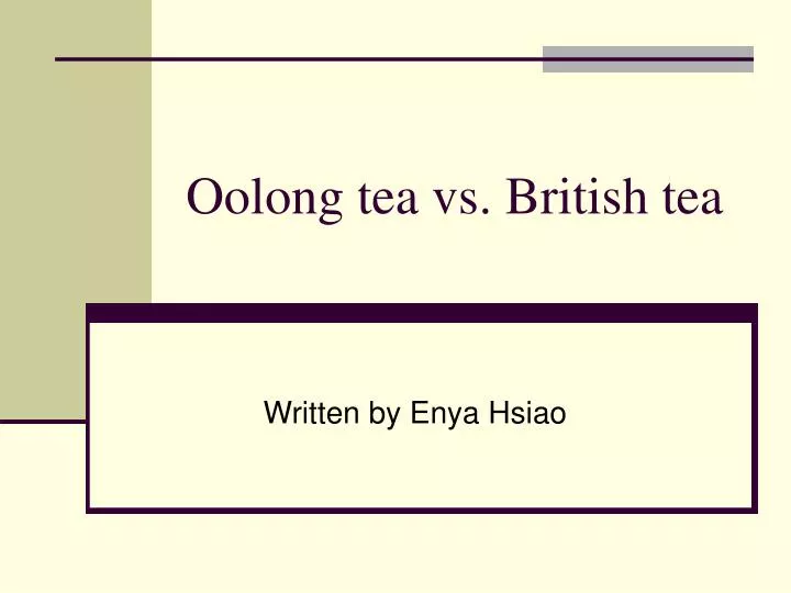 oolong tea vs british tea