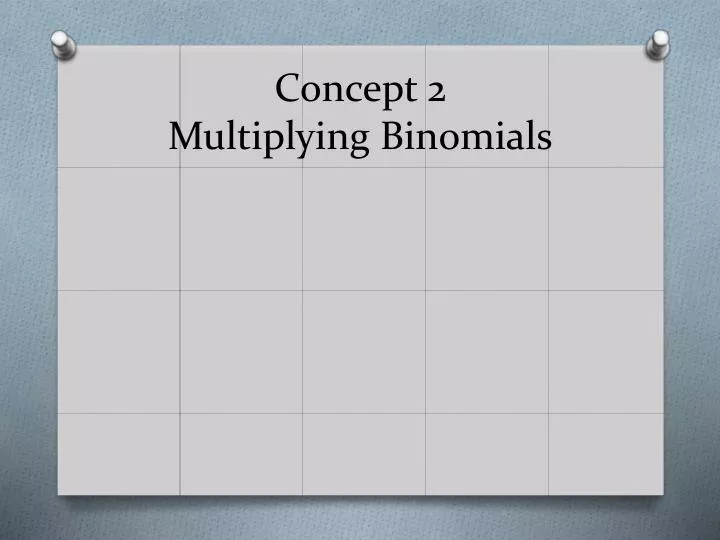 concept 2 multiplying binomials