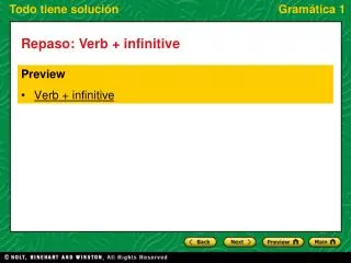 Repaso: Verb + infinitive